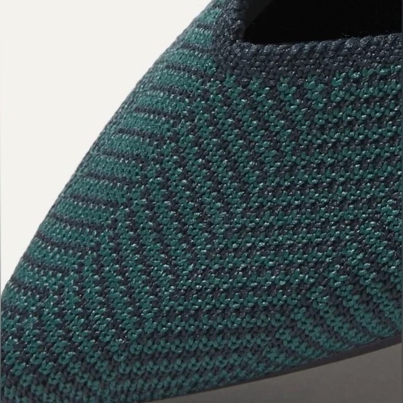 Rothy's The Point II Slip-on Flats (9.5) in teal herringbone--NWOT - Picture 3 of 10
